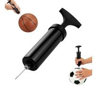 Pompa a mano da basket con ago e manico in metallo, 2 pezzi, pompa ad aria per palloni sportivi, pompa portatile da calcio e pallavolo (nero, 15,24 cm)