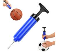 Pompa a mano da basket con ago e manico in metallo, 2 pezzi, pompa ad aria per palloni sportivi, pompa portatile da calcio e pallavolo (blu, 19 cm)
