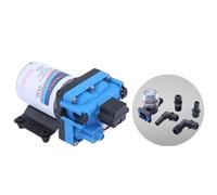 Pompa a membrana a pressione dell'acqua da 24 V, 4 camere, autoadescante, trasferimento 2 99 GPM 55 PSI con raccordi per tubo filtrante per cucina, bagno, camper, roulotte, yacht, agricoltura