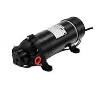 Pompa a membrana da 120 W, 5,5 l/min, autoadescante, 220 V, 160 psi | Sistema a 3 camere per flusso costante, motore in rame con protezione contro il funzionamento a secco e protezione da