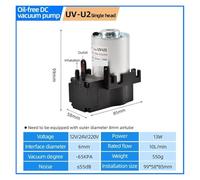 Pompa a Membrana, Piccola pompa di aspirazione aria a diaframma DC12V/24V, alta pressione negativa for gonfiatore packer fai da te da laboratorio,Affidabilità(DC12,UV-U2 single head)
