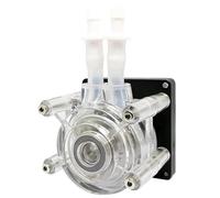 Pompa a Membrana, Pompa peristaltica 24 V CC - di dosaggio ad alto flusso da 0,8 GPH (3000 ml/min) con kit tubo flessibile, for acquari di barriera e analitici(Silicone Tube)