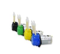 Pompa a Membrana, Pompa peristaltica CC 3V/6V/12V/24V Pompa peristaltica silenziosa autoadescante Pompa for liquidi CC Pompa for acqua for dosaggio analitico in laboratorio(24V silicone)