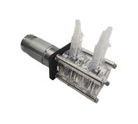 Pompa a Membrana, Pompa peristaltica, pompa for acqua, pompa dosatrice, doppia testa della pompa, 12 V 24 V CC, portata elevata for analisi di laboratorio in acquari(24V)