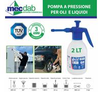 Pompa a Pressione 2 LT Per Olio e Liquidi Vari Con Spruzzatore 110 mm Di Martino
