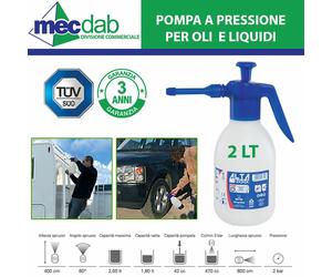 Pompa a Pressione 2 LT Per Olio e Liquidi Vari Con Spruzzatore 110 mm Di Martino