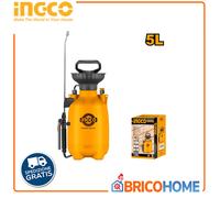 Pompa a Spalla Irroratrice 5 Lt. INGCO Manuale + Lancia Nebulizzatore e valvola