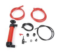 Pompa a sifone manuale in ABS di alta qualità per il trasferimento dell'acqua Estrattore di liquidi portatile a mano per auto Motociclette Barche Rosso Nero 8,86 pollici