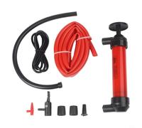 Pompa a sifone manuale per cambio dell'olio dell'auto e trasferimento di gas Ventosa manuale portatile con design in plastica rossa per attività di drenaggio rapido dei fluidi