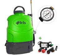 Pompa a Spalla Irroratrice Batteria Litio 12 V 8Ah + Lancia con Manometro 3,8 kg
