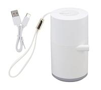 Pompa a vuoto elettrica con ricarica USB e 4 modalità di illuminazione per materassi gonfiabili, piscine e campeggio all'aperto in bianco