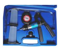 Pompa a Vuoto Manuale con Vacuometro - Kit Test Depressione e Pressione per Auto - Strumento Diagnosi per Freni, Turbo ed EGR con Tubi e Adattatori in Valigetta