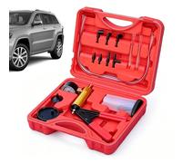 Pompa A Vuoto Manuale Portatile | Kit Tester di Pressione con Manometro ed Estrattore | Kit Per Spurgo Impianto Frenante,Per Riparazioni Manutenzione e Cambio Olio di Auto Officina Garage e Casa Fai d