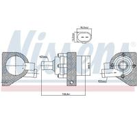 Pompa acqua ausiliaria elettrico 832110 NISSENS per VW SKODA SEAT AUDI