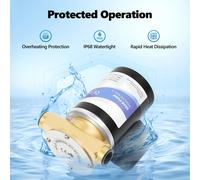 Pompa acqua autoadescante 30L/min DC 12V 120W IP68 Pompa pozzo motore in rame impermeabile 2850 giri/min, sollevamento 3m per irrigazione agricola