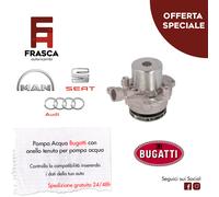 Pompa Acqua Bugatti Acciaio Audi A1 1.6 2.0 A3 A4 A5 A6 Q2 Q3 Q5 Cabriolet TT