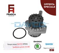 Pompa Acqua Dayco Skoda Fabia II 1.6 TDI 105 CV 75 CV 90 CV 1.2 TDI 75 CV 1.2 TD