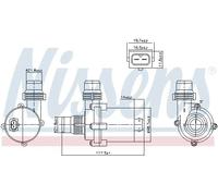 Pompa acqua elettrico 831119 NISSENS per BMW LAND ROVER