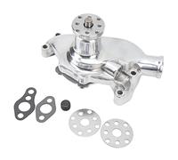 Pompa 'acqua in Alluminio a Grande Flusso d'acqua, Compatibile con V8 283, 327, 350, 1955-1985, capacità Elevata (Lucido)