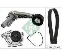 Pompa acqua + Kit cinghia Poly V per CITROËN MINI PEUGEOT 2008 207 207 CC 207 SW