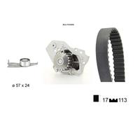 Pompa acqua kit cinghie dentate BOLK BOL-F1010050 per PEUGEOT 205 1.9 GTI