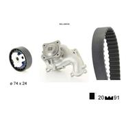 Pompa acqua kit cinghie dentate BOLK BOL-J040102 per FORD C-MAX 1.8 TDCi