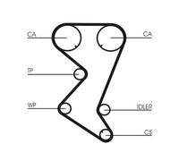Pompa acqua + Kit cinghie dentate CONTINENTAL CT1138WP1 per CITROËN FIAT LANCIA