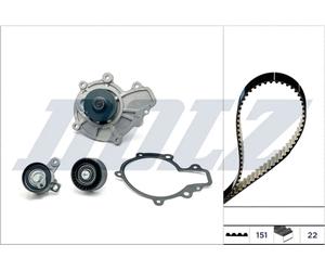 Pompa acqua kit cinghie dentate DOLZ KD170 per CHEVROLET CAPTIVA (C100, C140)