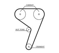 Gates Kit cinghia distribuzione e pompa acqua KP55433XS – 117 denti, 22 mm, 1114 mm