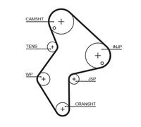 Pompa acqua kit cinghie dentate GATES 1419mm - KP15249XS per PEUGEOT 406 2.1 TD