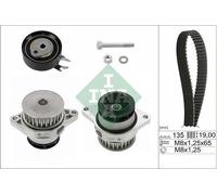 Pompa acqua + Kit cinghie dentate INA 530016630 compatibile con AUDI SEAT SKODA