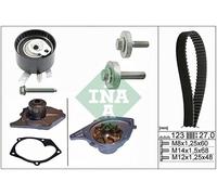 INA 530019730 kit distribuzione con pompa acqua 123 denti larghezza primaria 27 mm