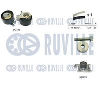 Pompa acqua kit cinghie dentate RUVILLE 5503781 per RENAULT CLIO 1.5 dCi 90