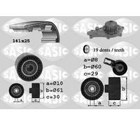 Pompa acqua kit cinghie dentate SASIC 3900031 per PEUGEOT 3008 1.6 HDi