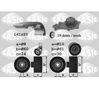 Pompa acqua kit cinghie dentate SASIC 3900044 per PEUGEOT 308 1.6 BlueHDi 120