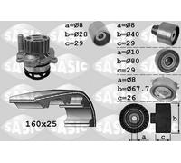 Pompa acqua kit cinghie dentate SASIC 3906078 per VW GOLF 1.6 TDI