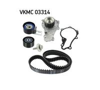 Pompa Acqua + Kit Cinghie Dentate Skf VKMC 03314 per Alfa Romeo Citroën Fiat