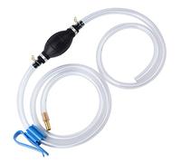 pompa acqua manuale, pompa travaso gasolio, Pompa per sifone per benzina, gas, olio, carburante, benzina, diesel, liquido, acquario, con 2 tubi sifoni in PVC resistenti (15 mm) con morsetto per tubo