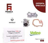 Pompa Acqua Valeo con Puleggia Renault 19 I II Chamade Clio I Rapid 1.4 1.2
