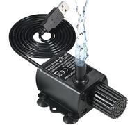 Pompa Acquario Piccola con Filtro, Pompa Acqua Mini, Pompa Sommersa Acque Chiare USB, Ossigenatore per Acquario Silenzioso, Pompa Acqua Circolazione Micro Laghetto Stagno di Pesce DC 5V (150L/H 1.2W)