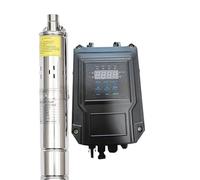 Pompa ad acqua solare in acciaio inox per pozzo profondo da 1200 W e CC, altezza massima di 180 m, con regolatore e sensore di livello del liquido. (Pump 750W-48V)