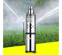 Pompa ad acqua solare sommergibile DC 24V 200W Sollevamento 30M 1.2m3/h Pompa per pozzi profondi Argento