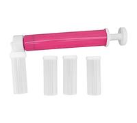 Pompa ad aerografo per torte manuale fai da te multi colore a prova di perdite in plastica con serbatoio trasparente per decorazione di torte, principianti e professionisti (rosa rosso)