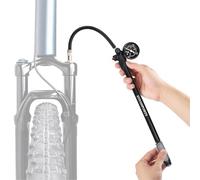 Pompa ad aria a sospensione per bicicletta, pompa ammortizzatrice per mountain bike ad alta pressione 300 psi con manometro, pompa universale per bicicletta con manometro e sanguinamento d'aria