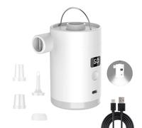 Pompa ad Aria Elettrica, 4000mah Pompa Elettrica per Materasso Gonfiabile con 4 Ugelli, Gonfiatore Sgonfiatore, Illuminazione Usb Ricaricabile, per Il Campeggio All'aperto,Materasso ad Aria