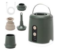 Pompa ad aria elettrica per materasso ad aria, 1600 mAh, pompa ad aria ricaricabile, materasso ad aria, 3 in 1, mini pompa ad aria elettrica per gonfiare/deflate/luce LED, con 4 ugelli per gonfiaggio