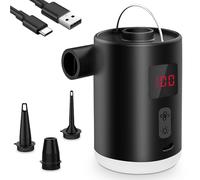 Pompa ad aria elettrica, pompa ad aria ricaricabile, 4000 mAh, mini pompa ad aria, gonfiatore elettrico, pompa elettrica, mini pompa con 3 ugelli d'aria, gonfiaggio rapido per piscina materasso ad