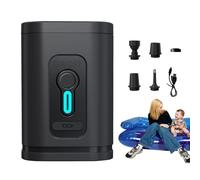 Pompa ad aria elettrica - Pompa elettrica ricaricabile da 700 mAh | Blower d'aria gonfiabile da 30 W | Pompa deflatore gonfiatore materasso compatto con 5 ugelli e cavo di ricarica per gonfiabili