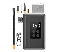 Pompa ad aria elettrica portatile: pompa ricaricabile con display di pressione digitale, compressore d'aria compatto con spegnimento automatico | Gonfiatore elettrico per pneumatici da bicicletta per