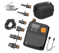 Pompa ad aria elettrica portatile wireless con touch screen, gonfiatore turistico in loco, kayak, ala antivento, SUP, 8000mAh YELLOW